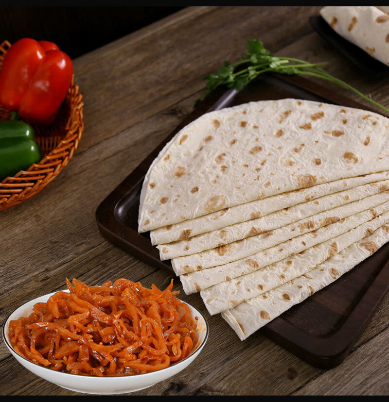 山东手工单饼烙馍烙饼卷饼煎饼烤肉饼手抓饼鸡肉卷饼馒头早餐速食 龙