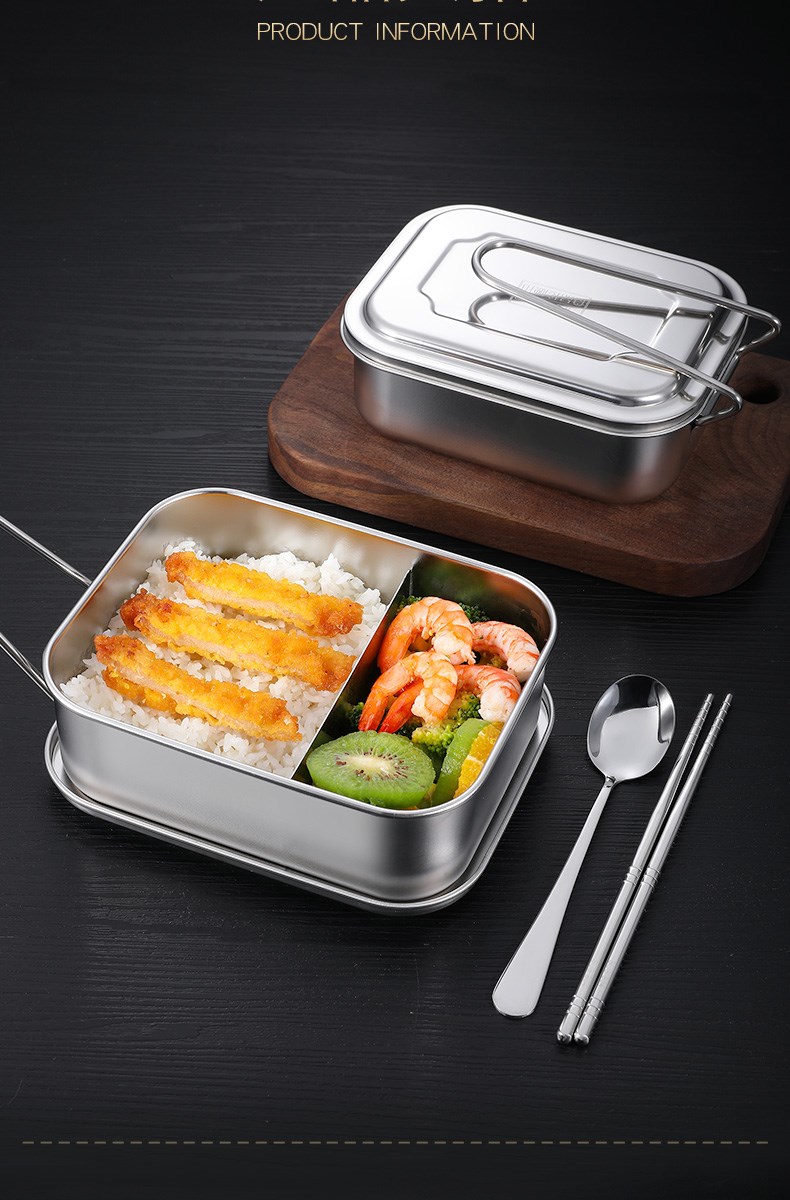 单兵饭盒 单兵饭盒不锈钢饭盒316保温饭盒长方形带盖 学生食堂 304特