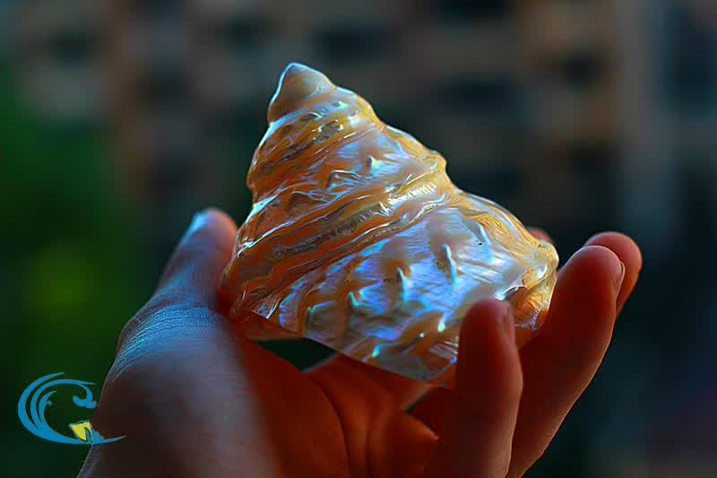 天然海螺贝壳摆件珊瑚荧光珍珠塔螺夜光塔螺标本螺收藏礼品摆设m89cm