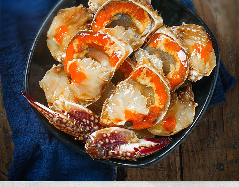 醉蟹韩国酱蟹韩式酱母蟹即食生腌炝螃蟹红膏呛蟹罐装宁波特产海鲜