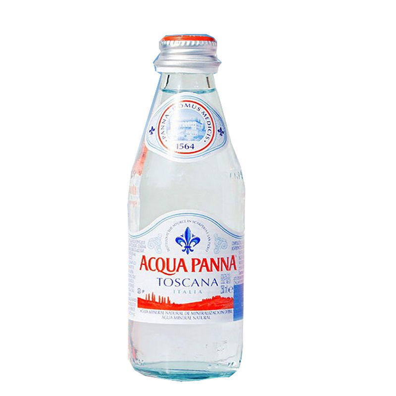 意大利进口acquapana普娜矿泉水玻璃瓶500mlx24瓶/箱弱碱性水 新日期