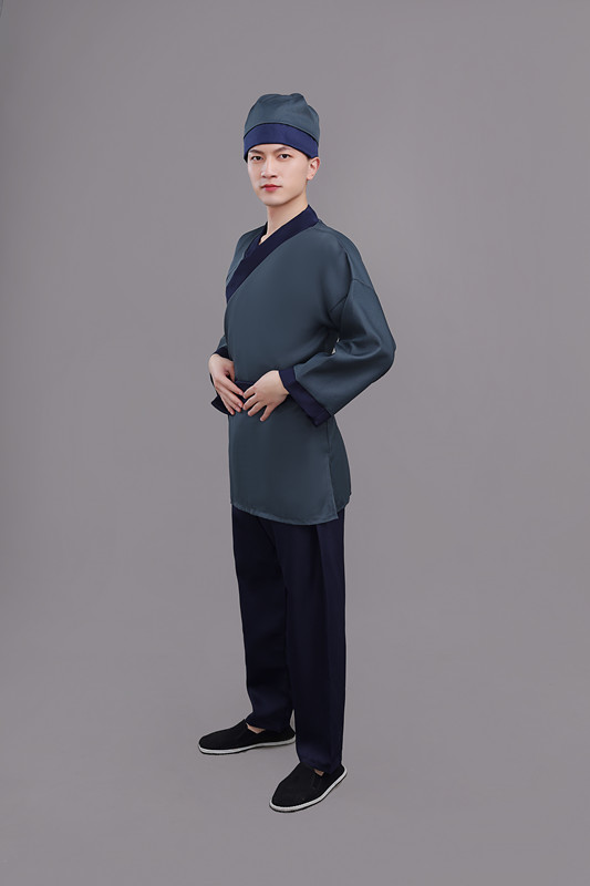 古代店小二服装成人古装汉服话剧家丁佣人茶楼酒店跑堂工作演出服 a款