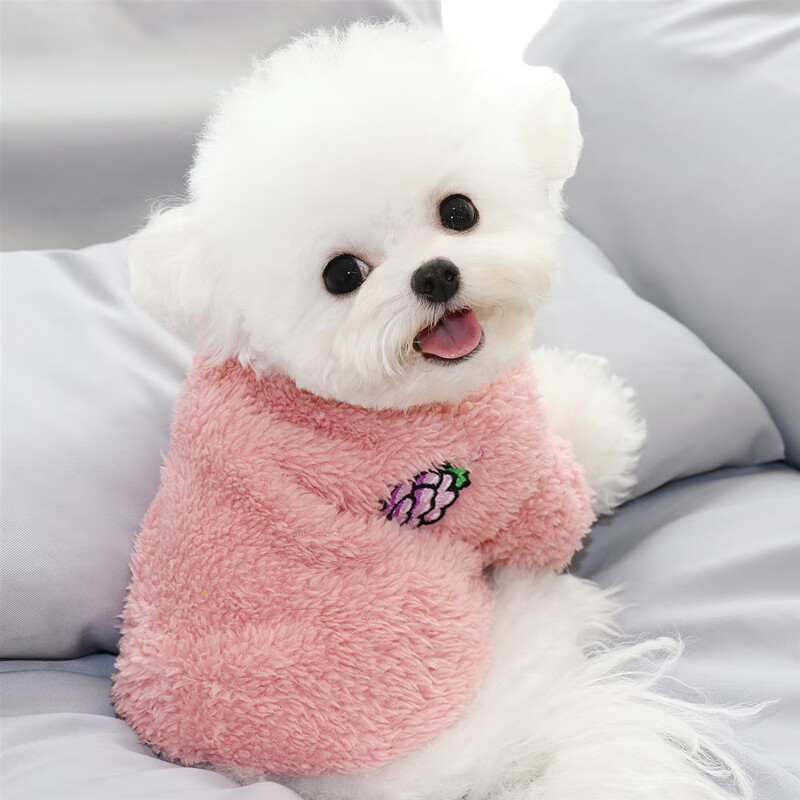 宠物衣服比熊泰迪博美雪纳瑞约克夏贵宾小型犬狗狗衣服粉色xxl背长40