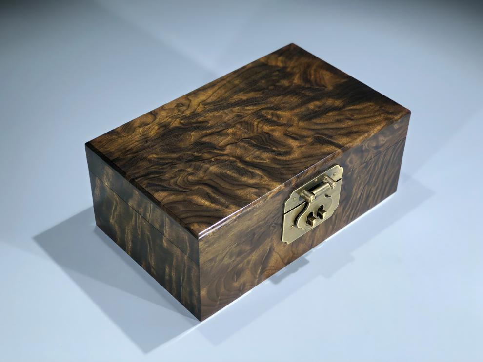 金丝楠木首饰盒正宗四川金丝楠木阴沉木乌木珠宝首饰盒收纳中国风婚礼