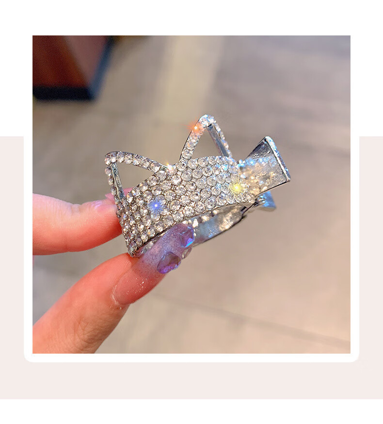 筱幕清笛 感猫耳发夹女后脑勺高马尾固定神器爪夹夏季小号抓夹发卡