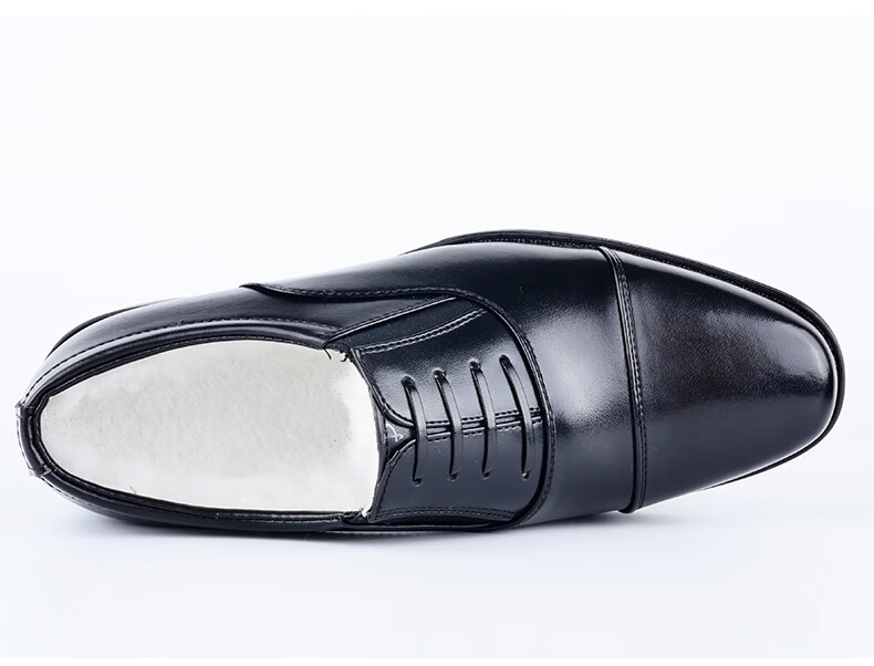 皮鞋男士兵制式保暖三接头皮鞋军迷用解放军鞋制式皮鞋 07a系带加绒款