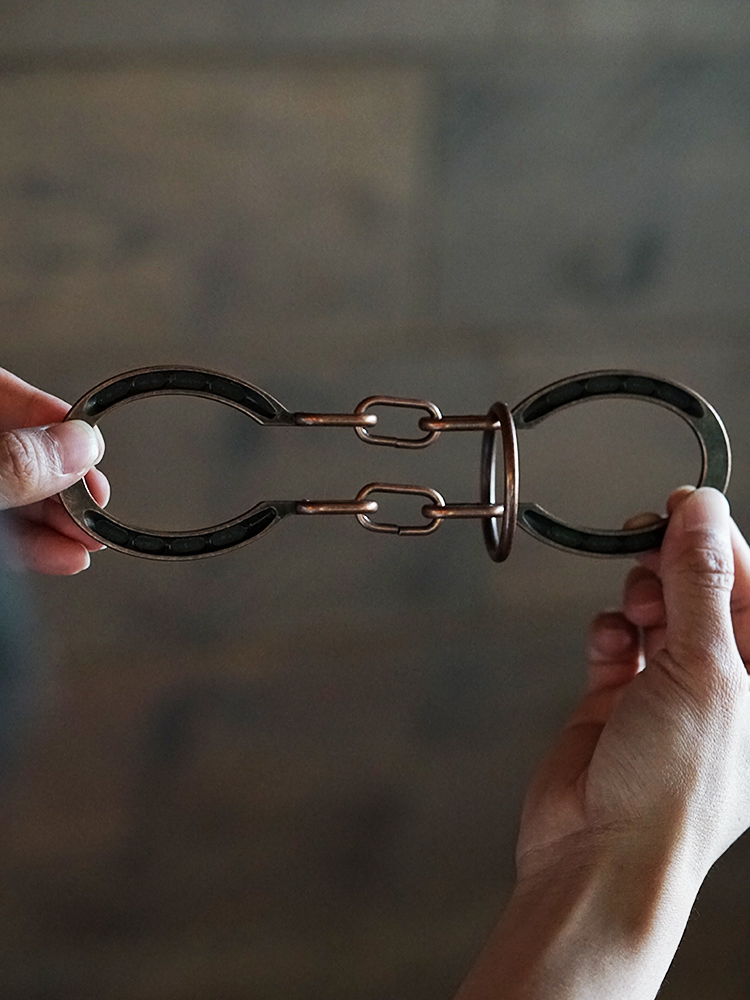 马蹄锁抖音同款合金锁扣马蹄环智力玩具金蝉脱壳儿童老年人男孩解闷