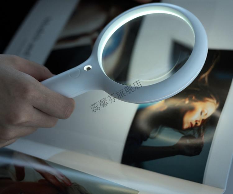 小米(mi) 生态小达多功能智能放大镜光线识别重力感应手持补光老人