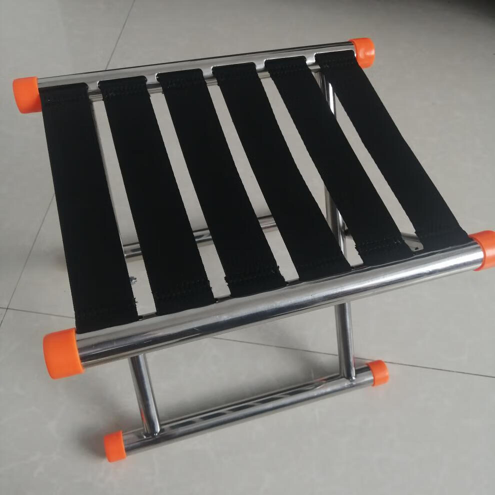 马扎折叠不锈钢休闲户外摆摊老人钓鱼便携板凳带靠背加厚椅子收纳 40