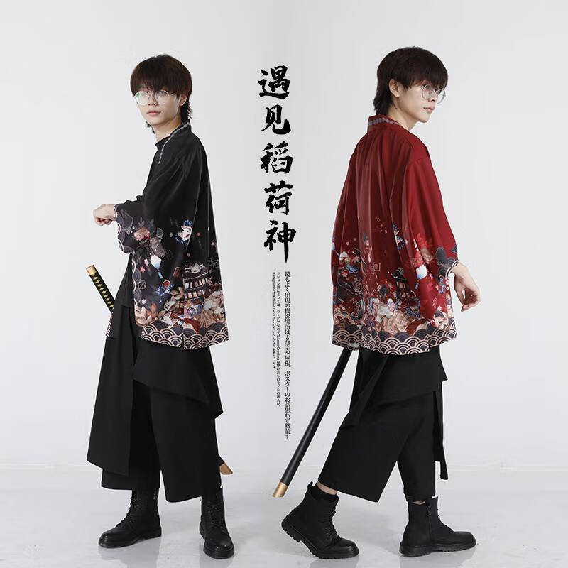 官图漫衣格遇见稻荷神晒和风羽织日式外套宽松男女开衫和服上衣2009