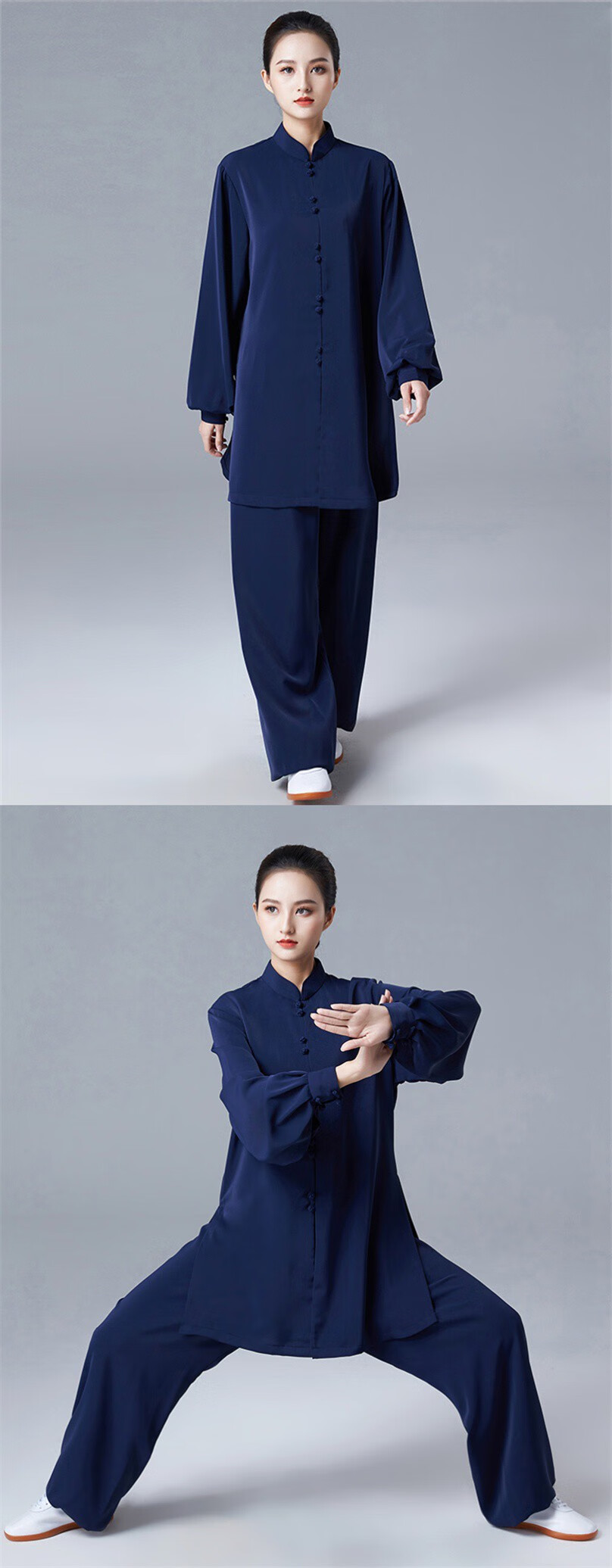 堂白色改良新式太极服女装新款时尚夏天太极拳练功服春秋陈家沟同款