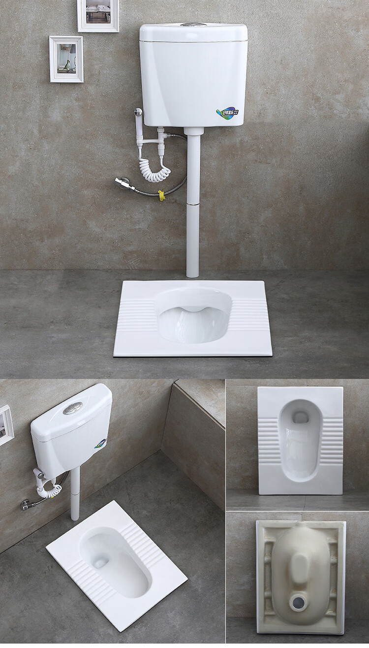 日本卫浴1s toto蹲便器水箱套装公共厕所陶瓷防臭蹲厕家用带挡板蹲坑