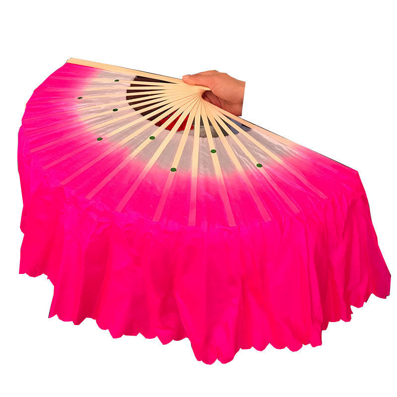 舞蹈扇子长绸扇1尺18根打磨扇骨舞蹈扇子跳舞扇子舞蹈扇 舞蹈扇子