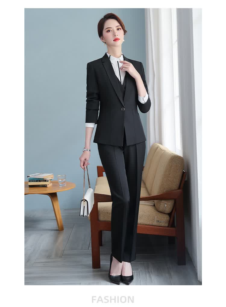 装女装小西装套装酒店前台销售银行工作服西服外套女教师面试通勤正装