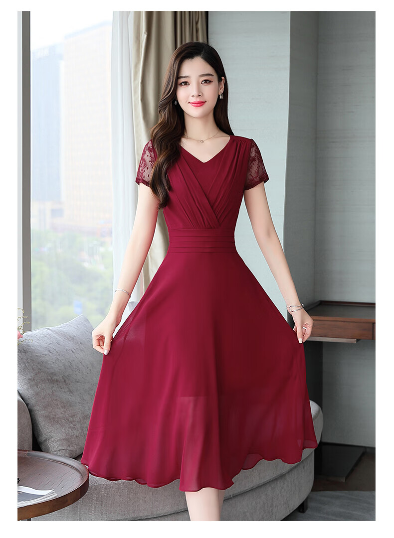 新娘敬酒服平时可穿2019夏装新款结婚礼服订婚显瘦回门雪纺连衣裙