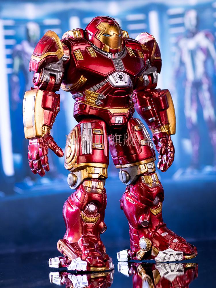 钢铁侠合金大号 反浩克装甲钢铁侠mk44可动发光机器人合金属机甲漫威