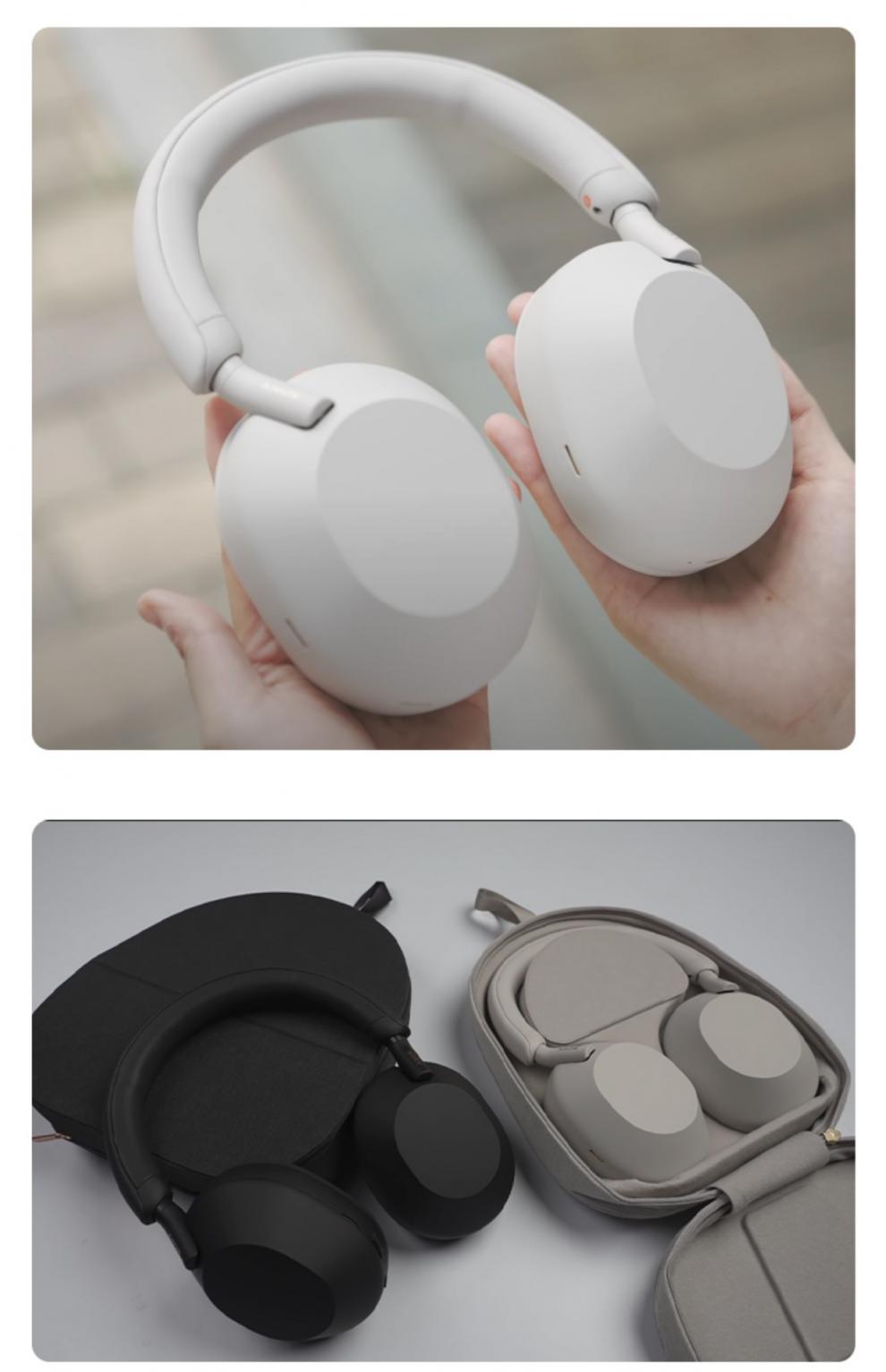 索尼 索尼 头戴式无线蓝牙耳机主动降噪五代耳麦大法 gh银色 增票