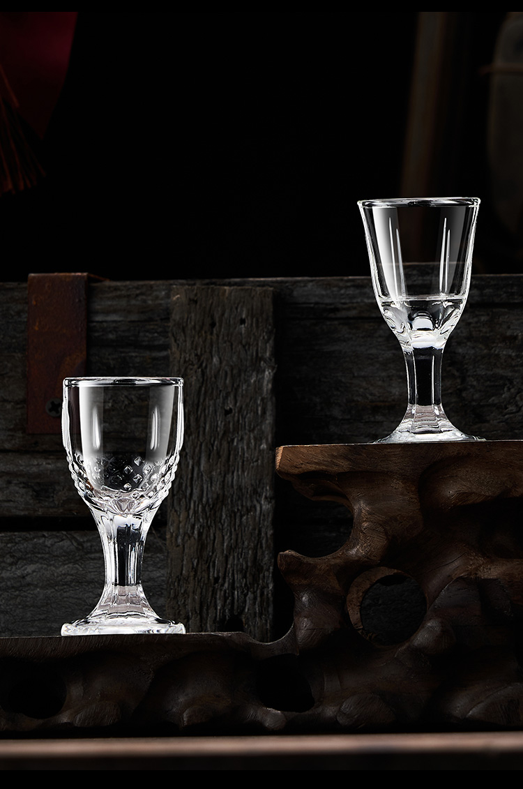 白酒盅小酒杯分酒器套装玻璃白酒杯一口杯杯酒盅烈酒杯带杯架家用 【6