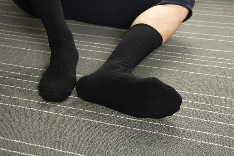 【2双】商务袜正装绅士袜男白袜 秋冬款西装袜子男 商务休闲长筒皮鞋