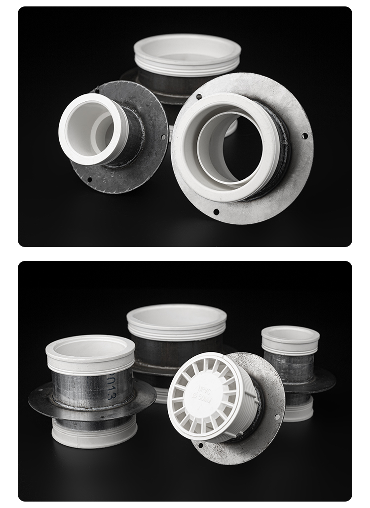 pvc钢塑预埋套管防水套筒地漏刚性直接铁加塑料阻火复合止水件110