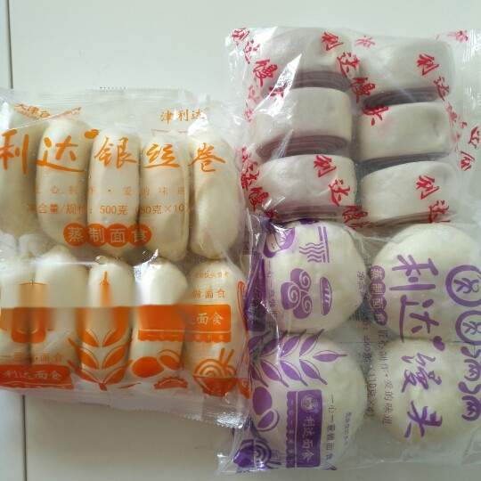 天津利达馒头 馒头豆包花卷枣卷400克*3袋速冻面食早餐馒头 枣卷1袋
