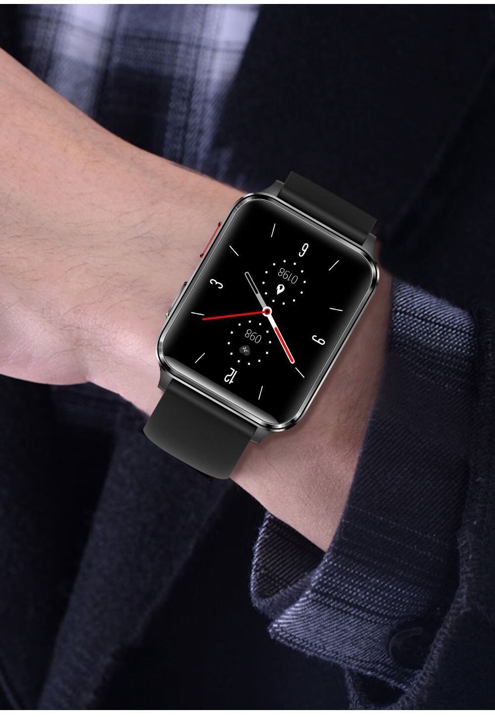 黑逸s6 手机通用加压气泵式智能手表血压心率睡眠体温手表高精准监