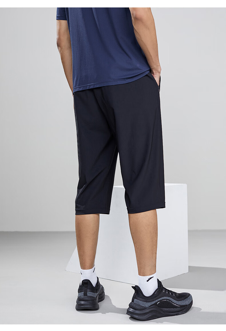 安踏冰丝裤 运动七分裤男夏季运动裤短裤休闲透气裤子152227344 基础