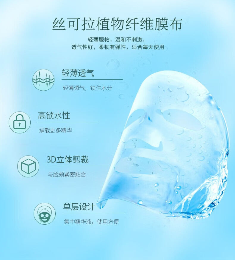 三草两木面膜 三草两木密罗木盈润补水面膜养面膜补水透亮保湿面膜深层 无盒 5片装【新老包装随机发】