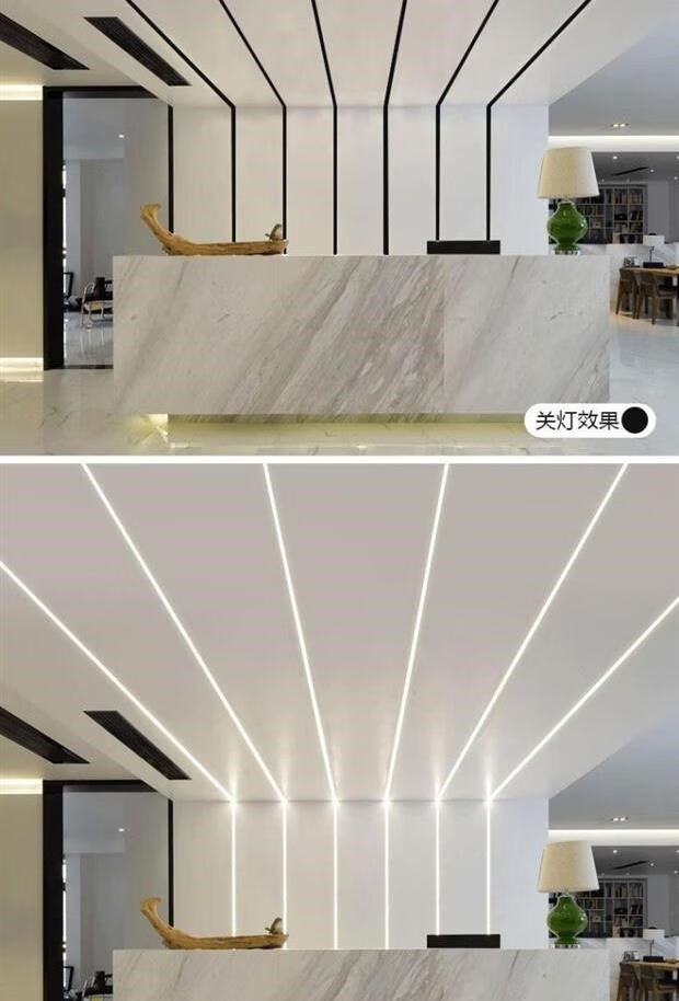 钛金条线条灯钛金条线型太金条线型线形黑钛金顶楼阳台装饰g定制 m21