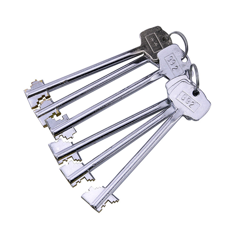 锁匠练功锁金库门锁全铜双控双联旗杆钥匙锁金融叶片锁具 204b【图片