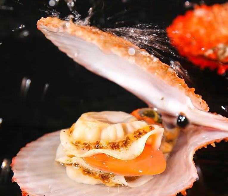 【长岛北城红贝5包200g】新鲜速冻带黄超大扇贝肉冷冻顺丰 肉冷冻顺丰