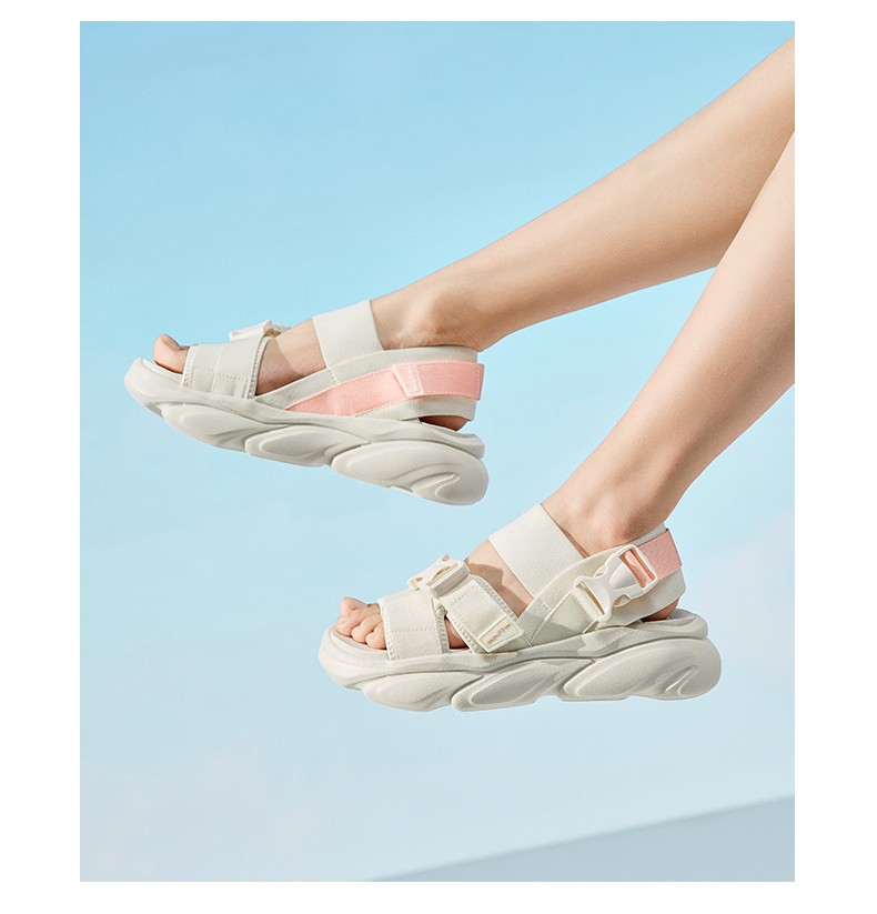 喵喵凉鞋安踏凉鞋女2022夏季新款休闲复古厚底户外沙滩鞋运动凉拖鞋女