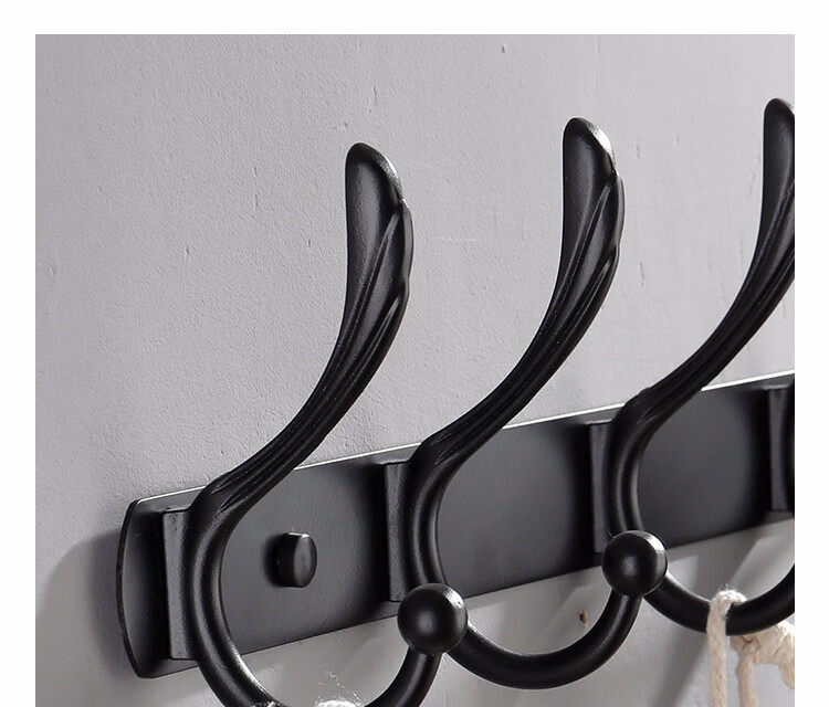 门厅贴墙挂衣客厅墙上挂钩墙壁挂衣架试衣间免打孔进门挂衣钩 虎纹4钩