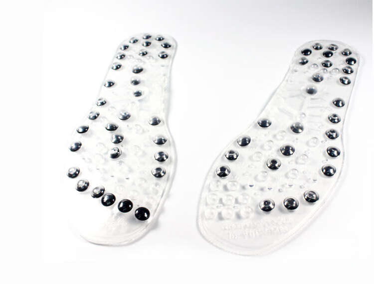 穴位足疗按摩养生磁石鞋垫男士女式刺激脚底 透明色(60颗磁石 痒痒挠