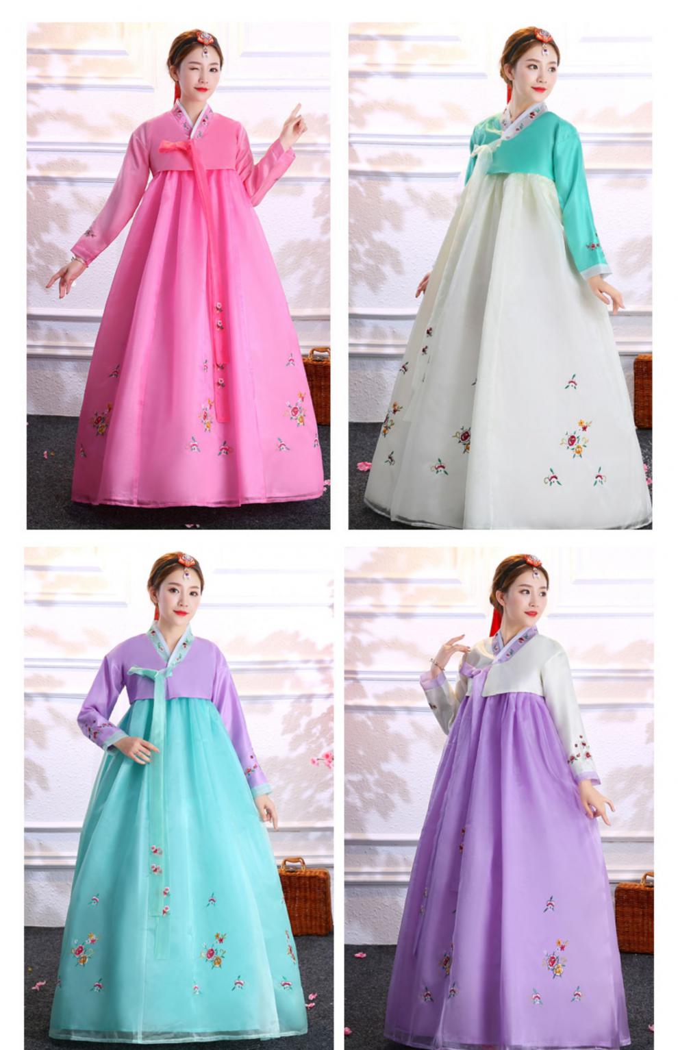 朦胧杏 朝鲜族舞蹈演出服装朝鲜女延吉少数民族服饰韩服舞族服鲜族