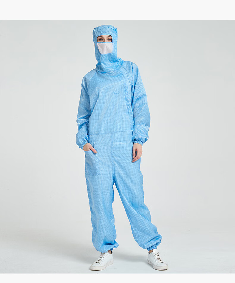 防静电无尘服工作服方百级净化无尘服紫色连体服全身boe工程定制款 紫