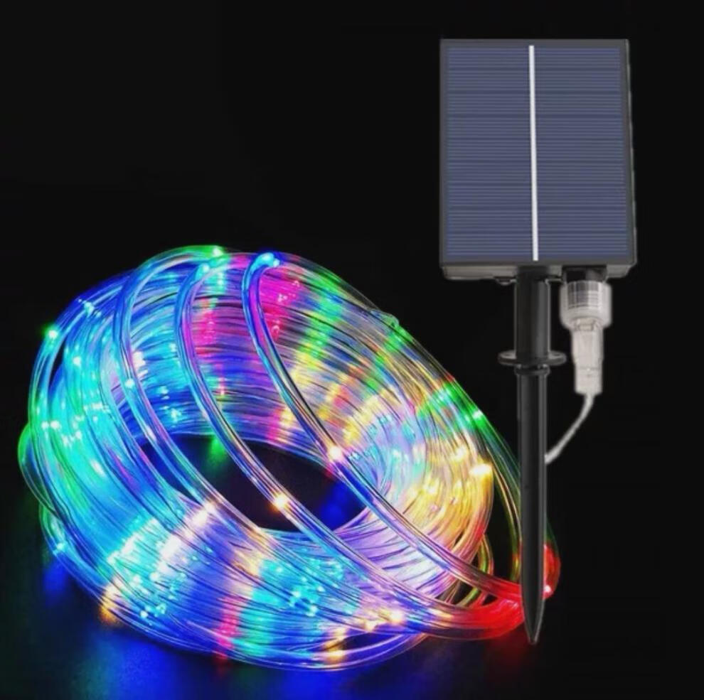 皮管灯灯室外装饰灯七彩灯管庭院灯户外灯 彩色 太阳能7米/50灯【图片