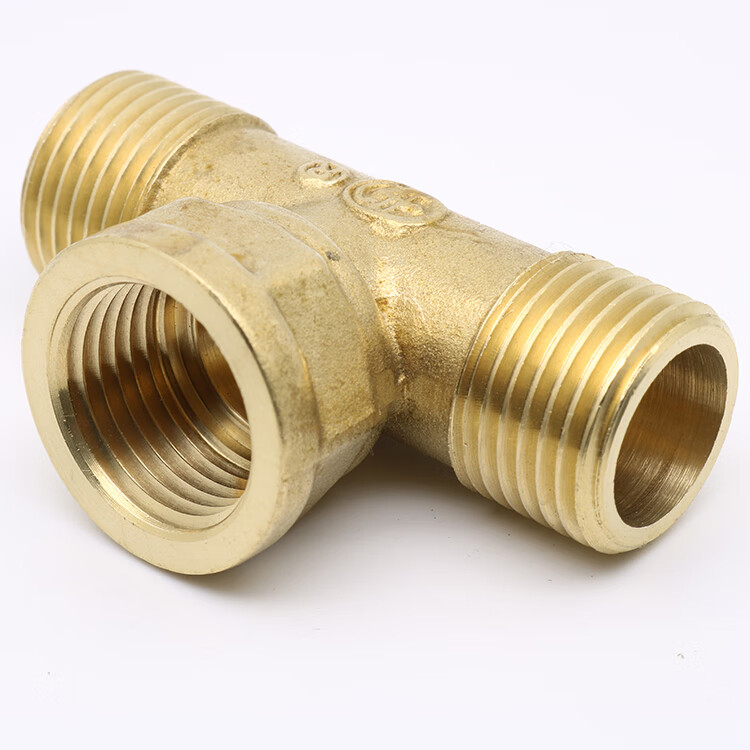 铜三通4分6分1寸外丝内丝弯头一内二外燃气管热水器水管配件 2寸铜