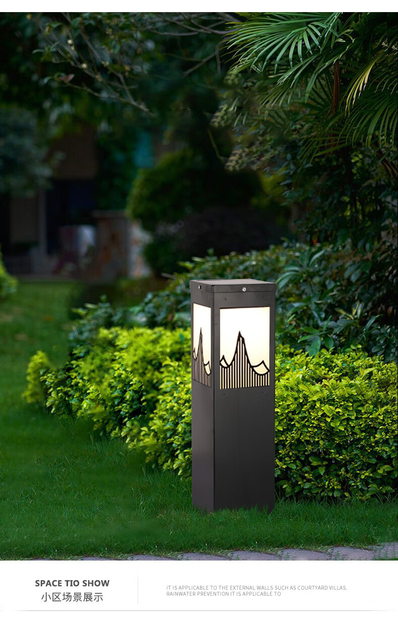 led太阳能草坪灯太阳能庭院灯公园路灯户外防水七彩草坪灯小区别墅