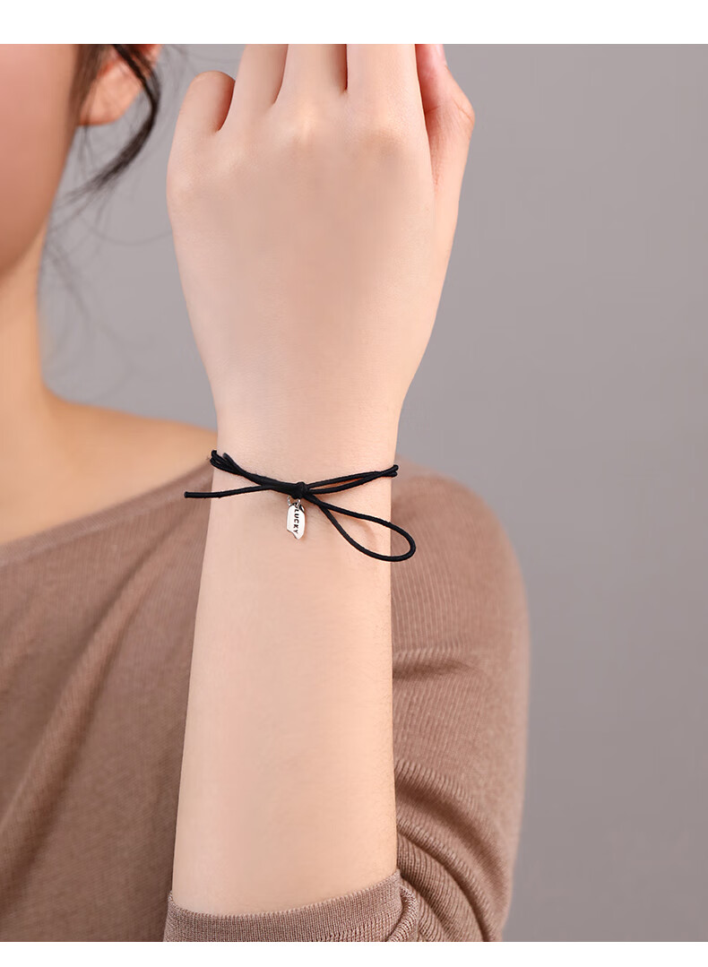 薇拉蒂925银头绳女款成人发圈儿童简约橡皮筋送男友不伤发扎头绳发饰