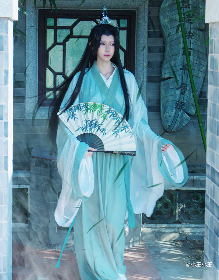 赛瑟达人渣反派自救沈清秋cos服女学生师尊汉服超仙魏晋风舞蹈演出