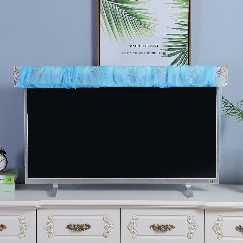 液晶电视罩布家用客厅电视机防尘罩套子新款55寸开机不取挂式通用海草