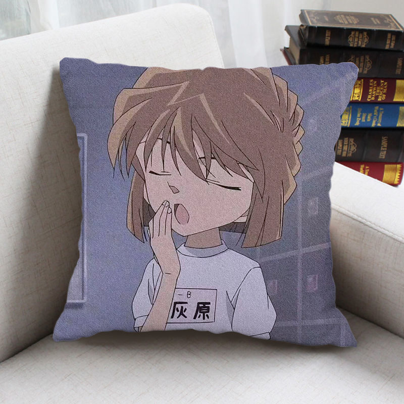 灰原哀动漫抱枕双面名侦探柯南周边二次元靠枕定做枕头生日礼物 t 35*
