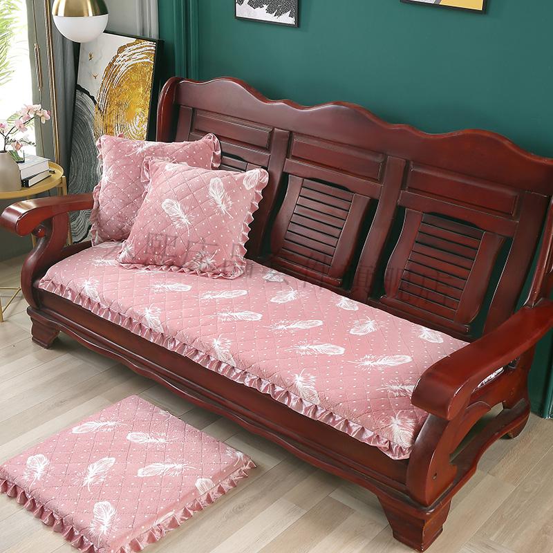 老式沙发坐垫实木椅垫坐垫加厚海绵垫防滑三人座通用垫子老式沙发垫可