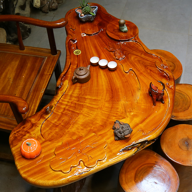 天然树根实木茶台木根雕茶几家用木雕茶海客厅茶桌hs6970【图片 价格