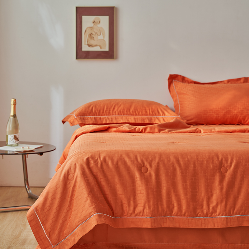 天丝棉夏被四件套tencel莱赛尔天丝棉2022新款100支提花夏凉被空调被