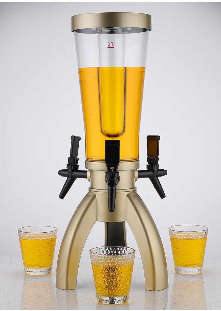 酒炮酒吧扎啤酒炮扎啤酒桶带灯龙头可乐扎啤桶网红啤酒炮 3升带冰柱