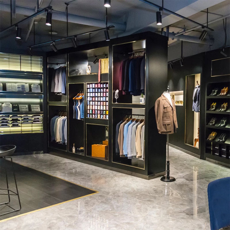 领带展示架定制男装店展示柜西服礼服展柜精品烤漆中岛货架领带领结