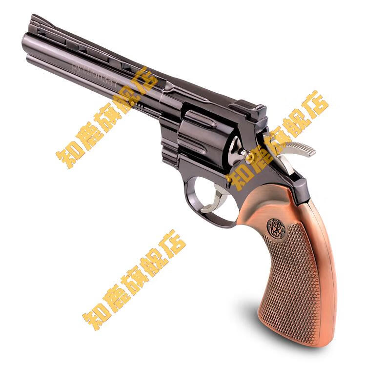 05蟒蛇357模型左轮手抢合金不可发射退伍军人纪念品枪模定制 顶配枪色