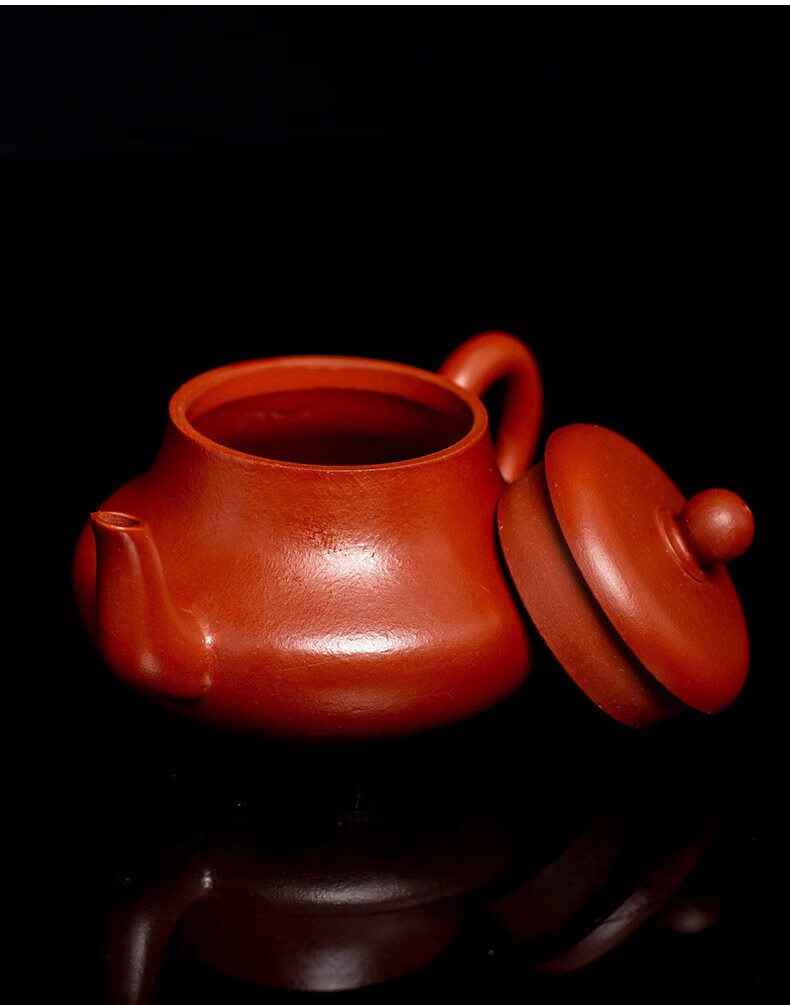容山堂茗新原矿朱泥孟臣小品紫砂仿古壶家用紫砂半手工泡茶壶茶具